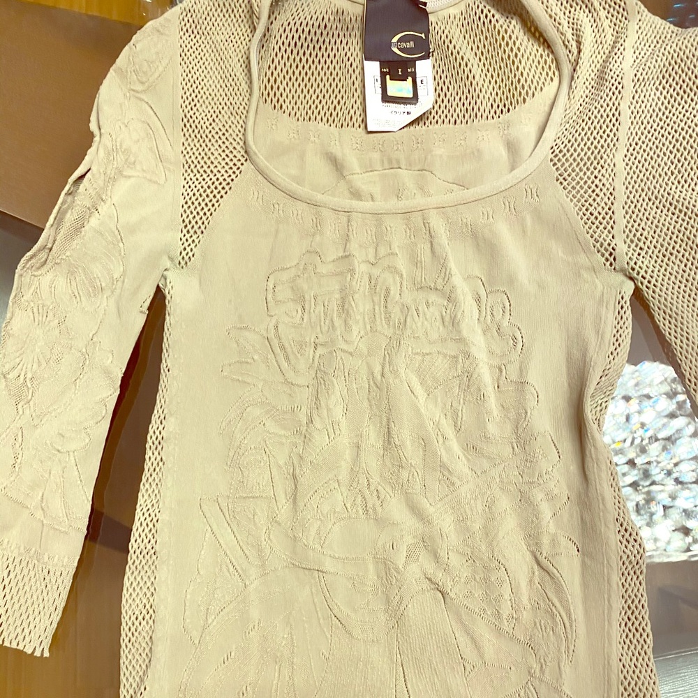 Roberto Cavalli - Olive Green Top - Small